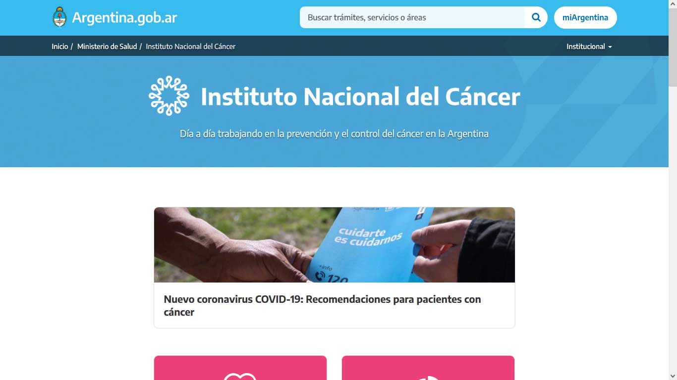 instituto nacional del cáncer