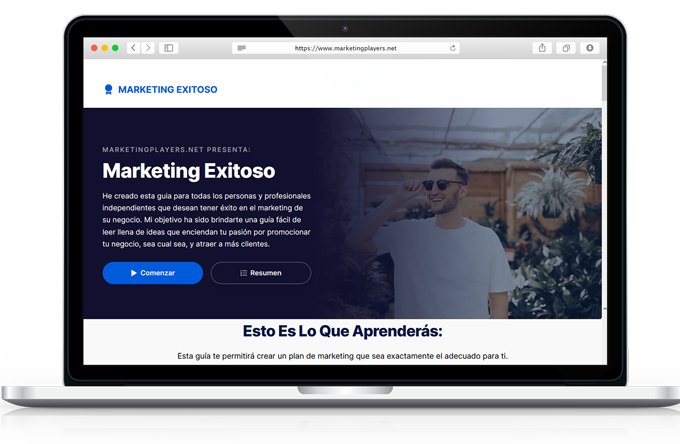 Marketing Exitoso laptop